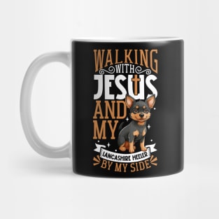 Jesus and dog - Lancashire Heeler Mug